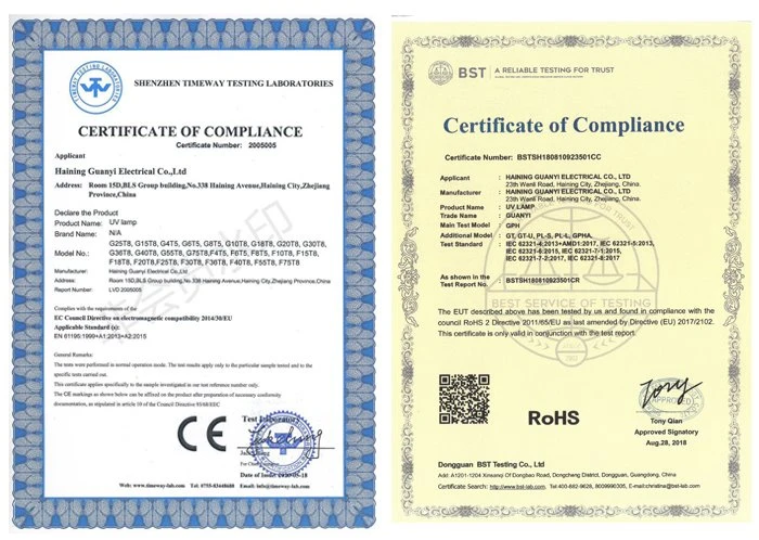 certification of F6T5 BLB certification of F6T5 BLB